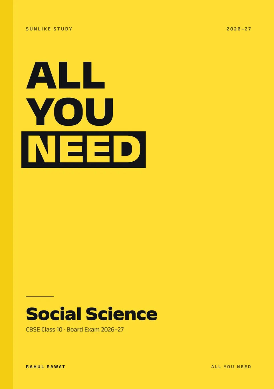 ALL YOU NEED Social Science book by Sunlike Study, front cover